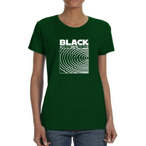 Black Whyte Techno Style T-Shirt Women -Image by Shutterstock, Female x-Large
