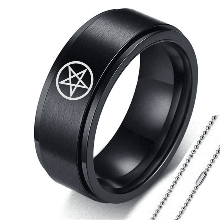 Satanic pentagram clearance ring