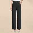 thumbnail image 1 of Black Wide Leg Sweatpants Women Linebalm Pants Pulisa Heracomfy Glamorease Perfect Drape High Pull Pants for Senior Women Over 50 Fashion Clothing, 1 of 6