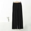 thumbnail image 1 of Black Wide Leg Sweatpants Women Pajama Pants for Women In Summer Can Be Worn Loose Large Size Pocket Pants Loose Wide Leg Pants for Women's Home Pants Fashion Clothing, 1 of 3