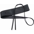 thumbnail image 1 of Black Wide Thin Elastic Pu Leather Corset Self Tie Waist Strap Obi Style Cinch Strap Sash Belt Knot Wrap Around Belts for Women s Ladies Dresses Party Special Occasion Formal Prom Black, 1 of 6
