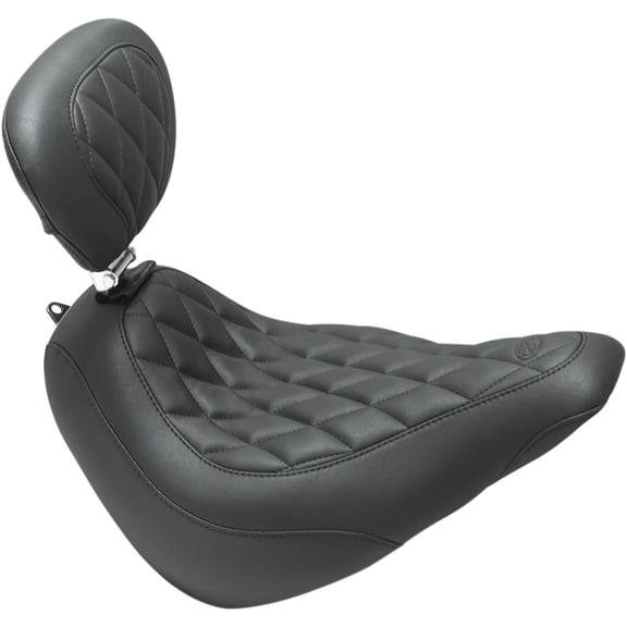 Black Wide Tripper Diamond Stitch Seat w/Drivers Backrest