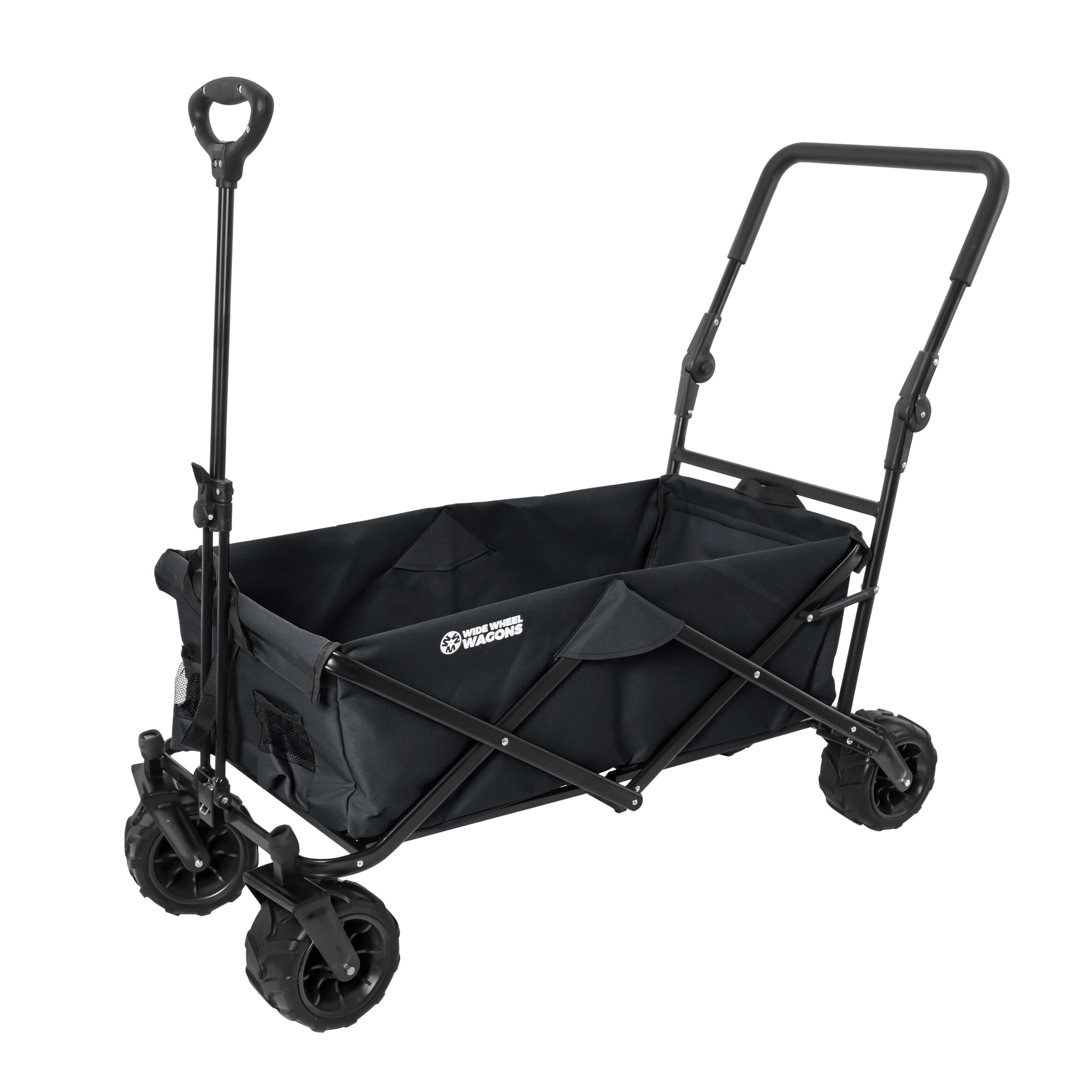 Collapsible Storage Cart, Folding Utility Wagon, Holds up to 176 lbs.,  Black | BLACK+DECKER