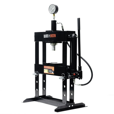 10 Ton Benchtop Shop Press, Hydraulic, Black Widow