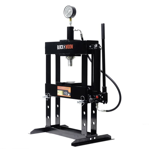 10 Ton Benchtop Shop Press, Hydraulic, Black Widow