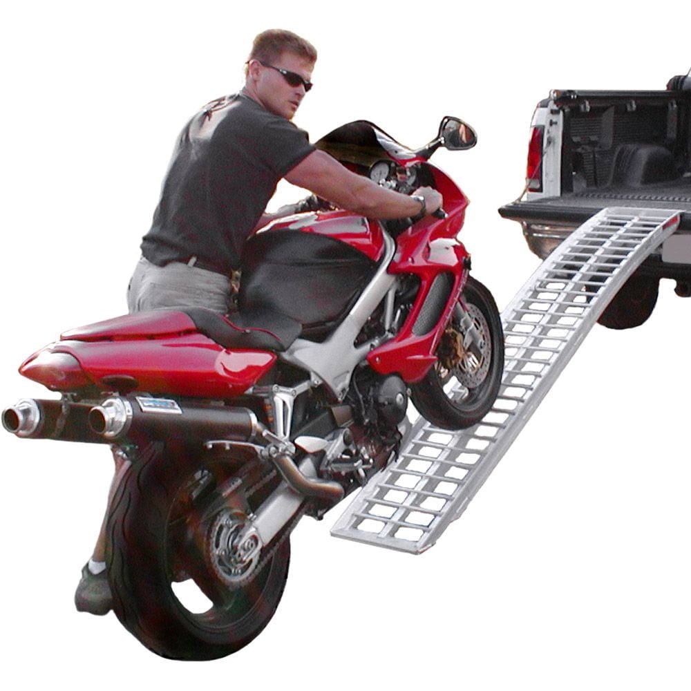 Side Loading Motorcycle Ramp motocross dirt bike loading ramp single arched runner - Walmart.com