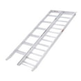 thumbnail image 1 of Black Widow Aluminum Bi-Fold Motorcycle Ramp with Steps, 750 lb. Ramp Capacity, 400 lb. Step Capacity, 6’10inL x 32.5inW, Single Person Loading, Lightweight, 1 of 7