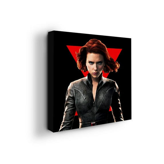 Black Widow Canvas Wall Art by DreamController- 14x14 inches Marval Wall Decor | HD Printed & Wooden framed wall art | Modern Wall Decor for Bedroom, Living Room, Office, Kids Room | Made in USA