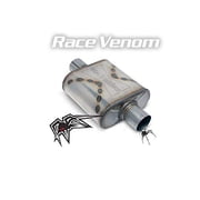 Black Widow Exhaust BWEBW0010-C 3 in. Race Venom Series Exhaust Muffler