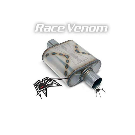 Black Widow Exhaust BWEBW0010-C 3 in. Race Venom Series Exhaust Muffler