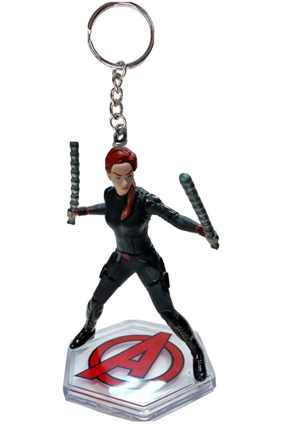 Black Widow Infinity Avengers Key Ring Keychain Ornament PVC Figure Charm