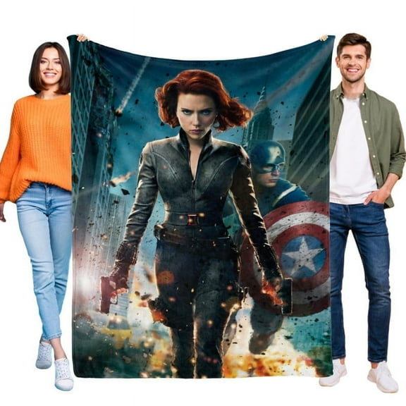 Black Widow Movie Blanket Soft Throw Blanket Micro Fleece Fuzzy Blankets All Season Birthday Gifts Thin Bed Couch Decor Adult Nap Bedroom Car 30"X40"