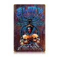 thumbnail image 1 of Black Widow Rustic Motorcycle Vintage Metal Sign - Black - 12 in. W x 18 in. H, 1 of 1