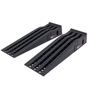 Car Service Ramps for Oil Change, 7,500 lb GAWR, 6.5in Lift, Underbody Access, Black Widow, Pair