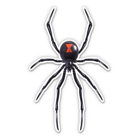Black Widow Spider - 5" Vinyl Sticker - For Car Laptop I-Pad - Waterproof Decal