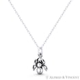 thumbnail image 1 of Black Widow Spider Arachnid Charm 16x9mm (0.6x0.35in) Pendant Animism Jewelry in Oxidized .925 Sterling Silver, 1 of 1