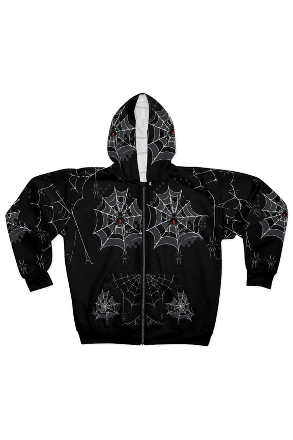 Black Widow Spider Premium Unisex Zip Hoodie Athletic Wear Sweatshirt