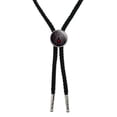 thumbnail image 1 of Black Widow Spider on Web Western Southwest Cowboy Necktie Bow Bolo Tie, 1 of 3