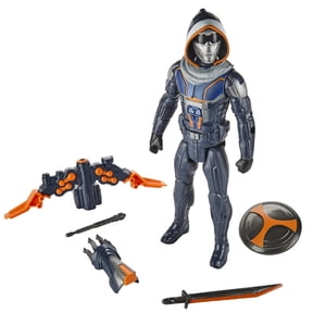 Black Widow Titan Hero Series Blast Gear Taskmaster Action Figure, Launcher, Projectiles