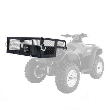 Black Widow Universal Steel ATV Rear Rack Drop Basket with Tailgate