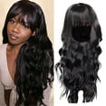 thumbnail image 1 of Black Wigs for Women Hair Wigs with Bangs Body Wigs with Human Hair Wigs Lace Front Wigs 150% Density Brazilian Virgin Hair Glueless Wig Natural Color Lace Front Wigs Human Hair, 1 of 7