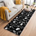 thumbnail image 1 of Black Wildflowers Runner Rug 2x6 FT,Non Slip Hallway Rugs,Farmhouse Floral Botanical Leaves Washable Soft Floor Carpet Throw Runner Carpet Long Rug for Entryway Kitchen Bedside Sliding Door, 1 of 8