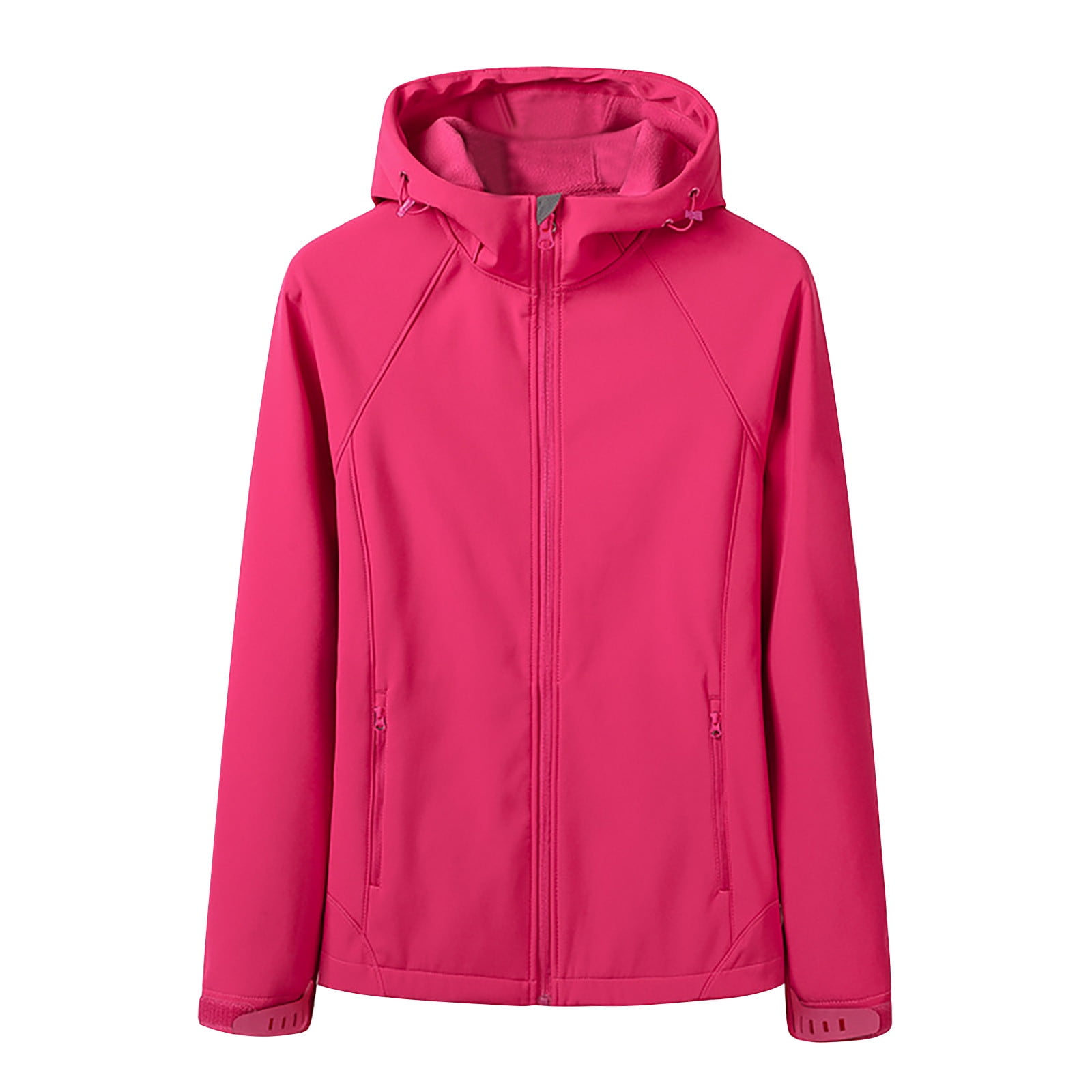Black Windbreaker Womens Color Block Raincoats with Hooded Trendy