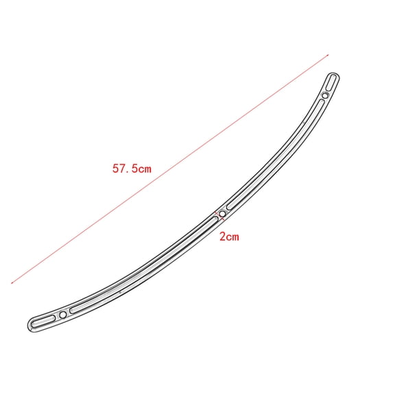Black Windshield Trim Windscreen Accent Strip Fit For Harley Street Glide 14-23