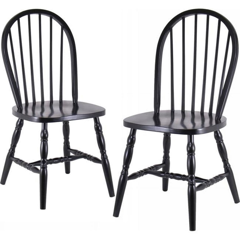 UNIVERSAL Windsor chair ② Black Windsor Chairs with Curved Legs - Set Of 2 - Walmart.com