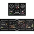 thumbnail image 1 of Black Wine Kitchen Rugs and Mats Set of 2 Wine Decoration Kitchen Rug Non Slip Absorbent Kitchen Mat for Sink Waterproof and Washable Runner Rugs for Laundry Room 17"x48"+17"x24", 1 of 6