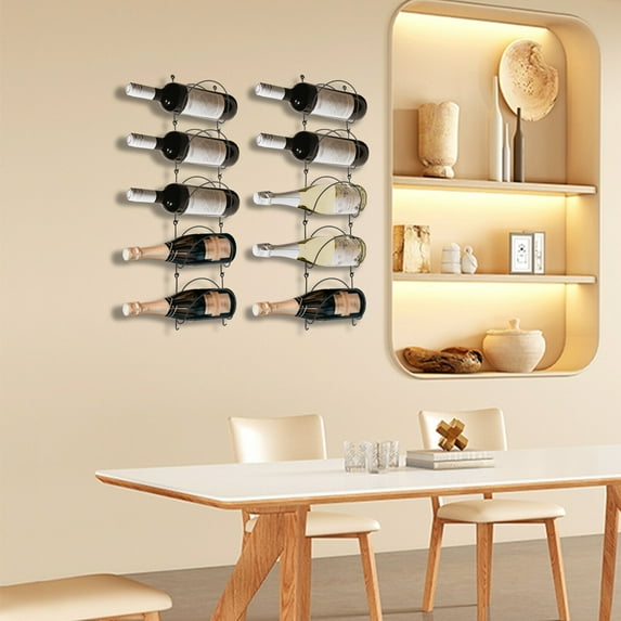 Black Wine Racks Wall Mounting Wine Rack Farmhouse Wall Rack Decor Kitchen Decor