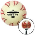 thumbnail image 1 of Black Wing It Ivory Flame Shift Knob with M16 x 1.5 Insert Shifter Auto Manual Brody, 1 of 1
