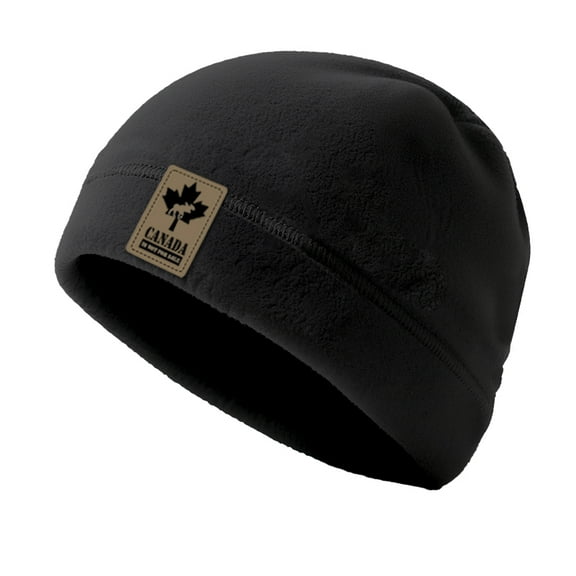 Black Winter Unisex Velvet Skull Caps Beanie Head Cap Hats for Men Comfortable 1Pack