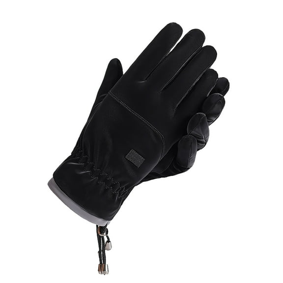 Black Winter Warm Gloves Touchscreen Capability Windproof Ski Gloves Outdoor Sports Riding Cycling Cold Weather Protection 1Pair 9.06 Inches 0.24Lb