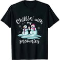 thumbnail image 1 of Black Winter snowman short sleeve T-shirt, 1 of 3