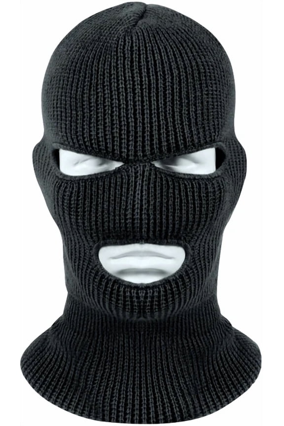 Black Wintuck Acrylic Three Hole Face Mask Usa Made