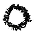 thumbnail image 1 of Black Wire Color Strips Pull Flower Layout Simulation Rattan Pendant, Christmas Decorations Indoor Outdoor Wreath Rattan, Wall Hanging Rattan (1Pc, 27cm/10.63In), 1 of 3