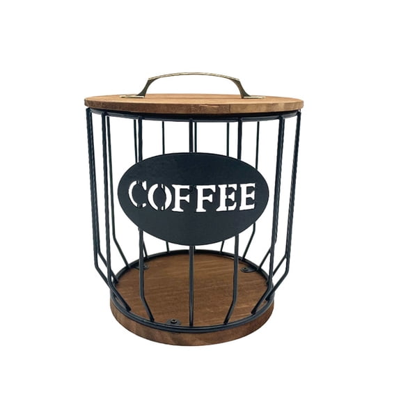 Black Wire Cup Storage with Base Modern Coffee Basket Table Decorations Coffee Holder Iron for Kitchen