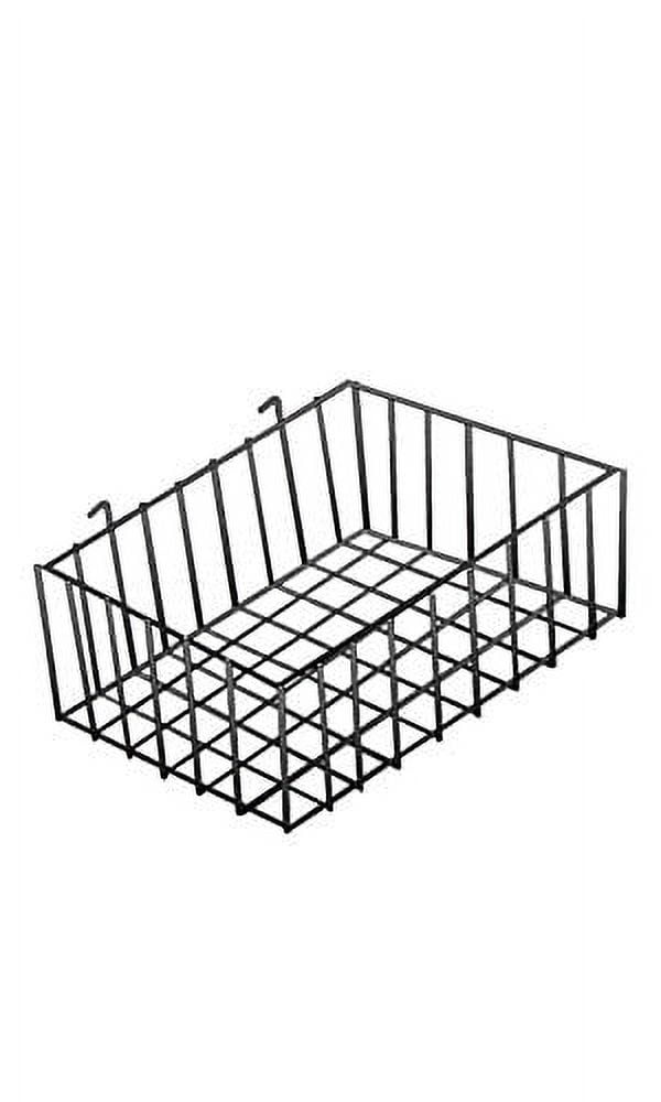 Black Wire Grid Basket For Wire Grid 12''L X 8''W X 4"D Set Of 3