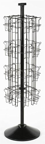 Black Wire Rotating Display Rack with 32 Pockets for 4 x 9 Brochures ...