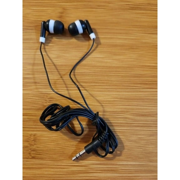 Black Wired Earbuds Headphones In Ear Universal With 3.5Mm Jack New - A2