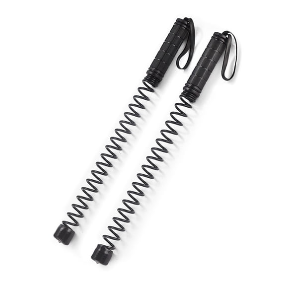 Black Wireless Battle Rope For Strength Training Fitness Workout Cordless Exercise Equipment With Handles Home Gym Cardio 1 Pair 1.76Lb