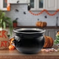 thumbnail image 1 of Black Witch Cauldron Pot, Plastic Cauldron Halloween Candy Bucket, Trick Or Treat Bucket,Indoor Halloween Decorations Vintage Decor Party Supplies Halloween Cauldron Pot 9.84 in, 1 of 6