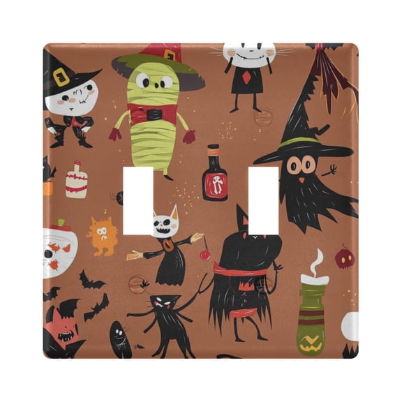 Black Clown Costume Icons Decorative Light Switch Plates Switch Cover Decorative Wall Plates Ideal for Living Room Kitchen Bedroom and Study