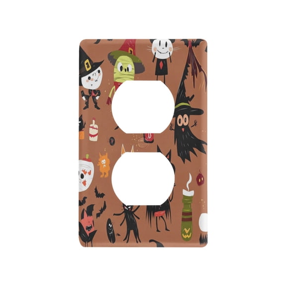 Black Clown Costume Icons Light Switch Cover Switch Plate Outlet Cover Plug Cover for Electrical Outlet