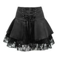 thumbnail image 1 of Black With Black Lace Gothic Skirt, 1 of 2