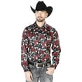 thumbnail image 1 of Black With Red Roses Casual Long Sleeve Shirt 43667, 1 of 1