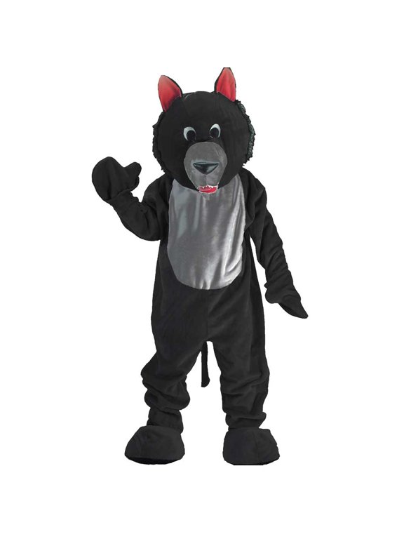 Black Wolf Mascot - Size Adult (one size fits most) By Dress Up America