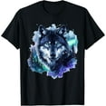 thumbnail image 1 of Black Wolf Modern Graphic T-Shirt Shirts, 1 of 4