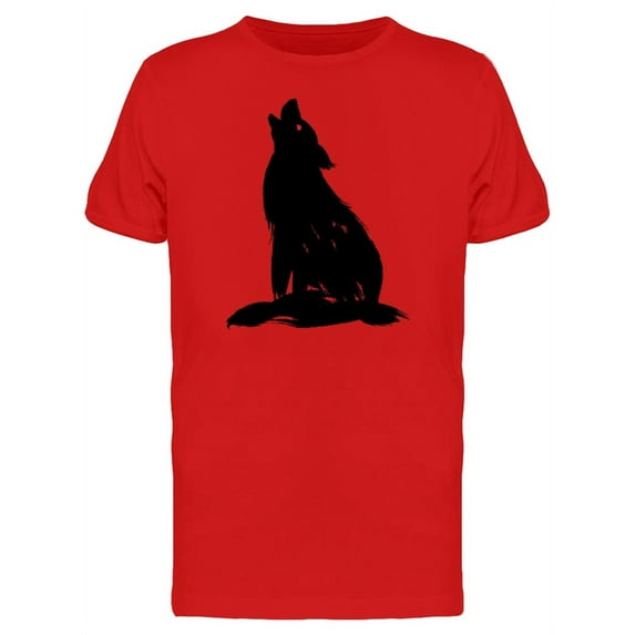 Black Wolf T-Shirt Men -Image by Shutterstock, Male 3X-Large